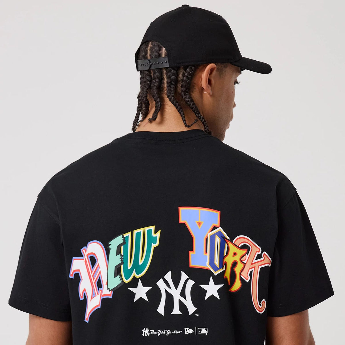 New York Yankees MLB Word Art Black T-Shirt-zelvios