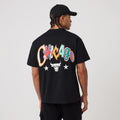 Chicago Bulls MLB Word Art Black T-Shirt-zelvios
