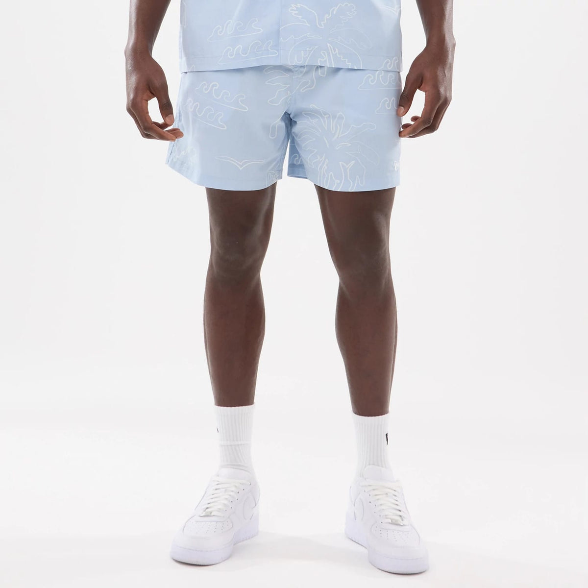 New Era Resort Blue Oversized Shorts-zelvios