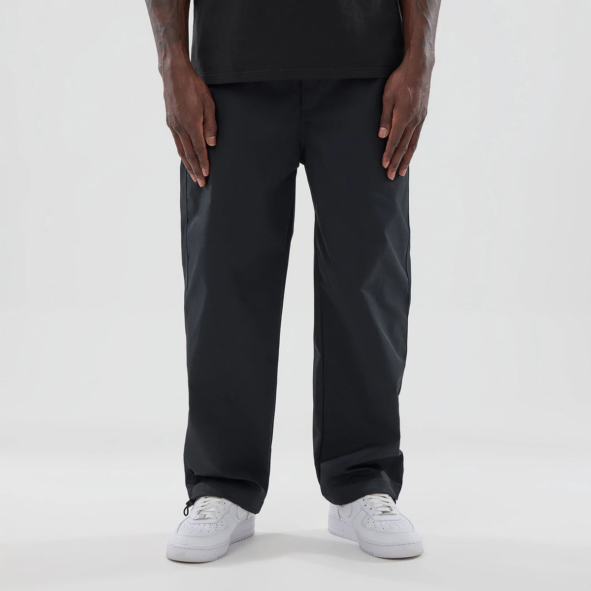 New Era NEC Logo Black Straight Leg Joggers-zelvios