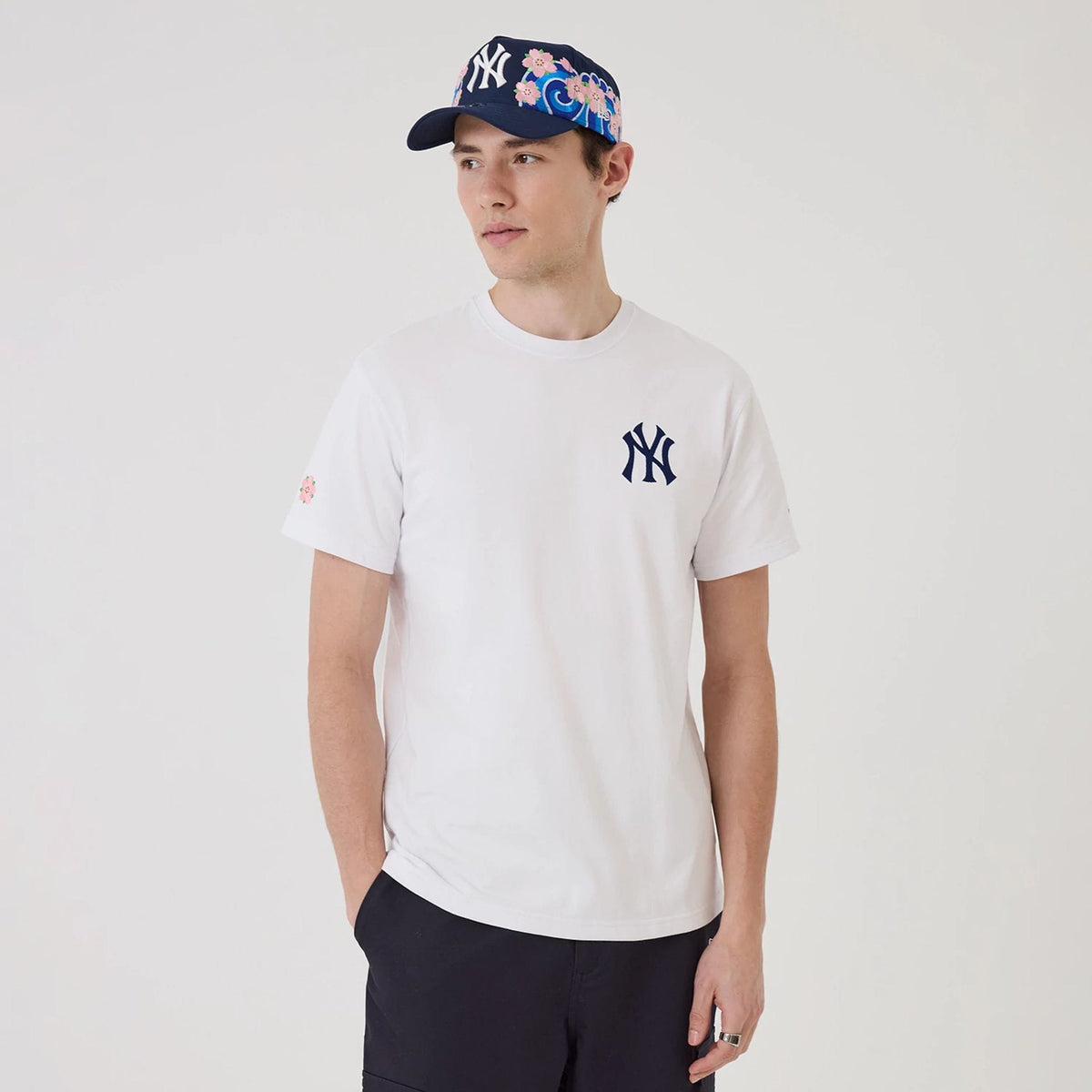 New York Yankees MLB Sakura White T-Shirt-zelvios