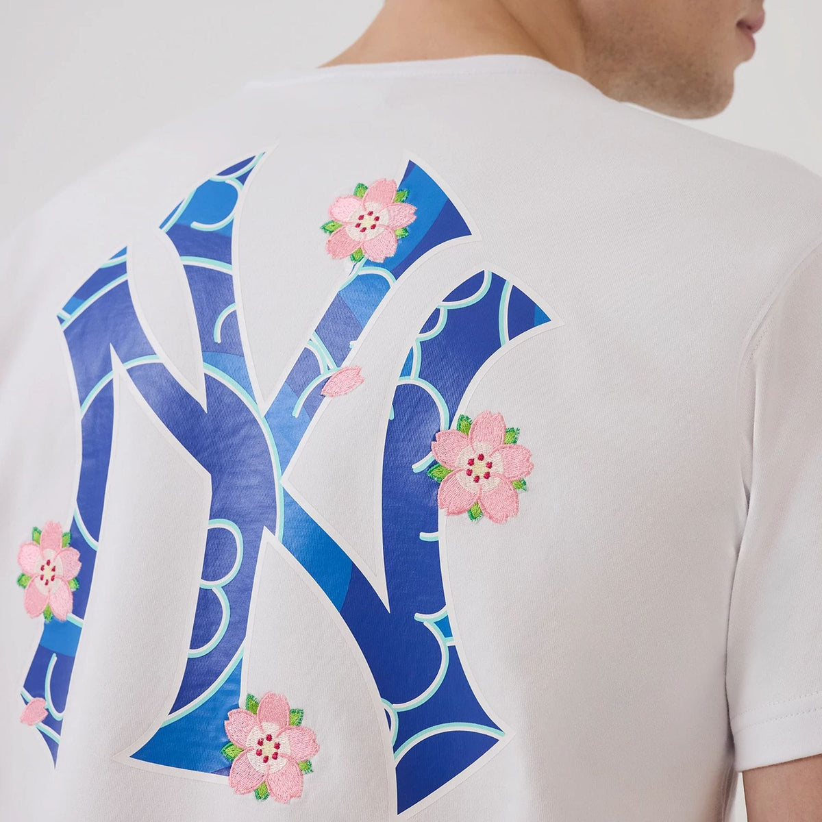 New York Yankees MLB Sakura White T-Shirt-zelvios