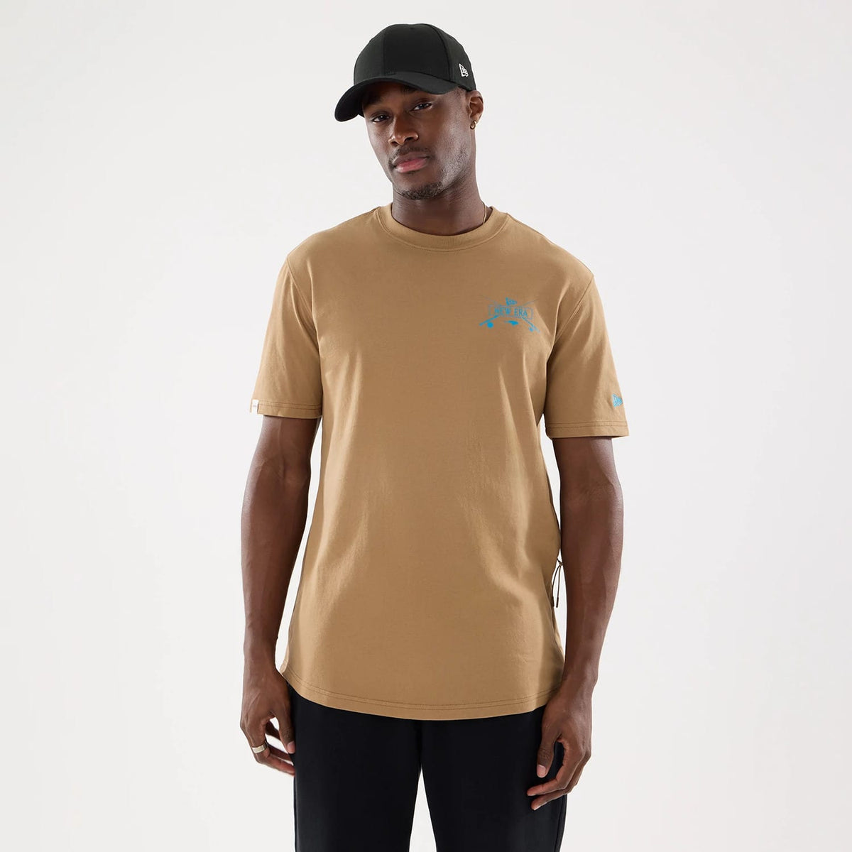 New Era Graphic Outdoor Fishing Beige T-Shirt-zelvios