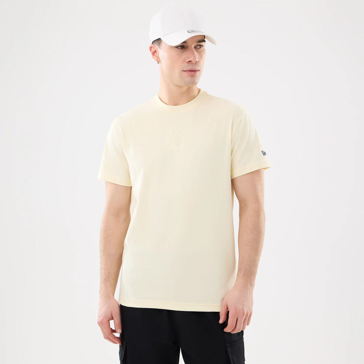 New York Yankees MLB Cartoon Cream T-Shirt-zelvios