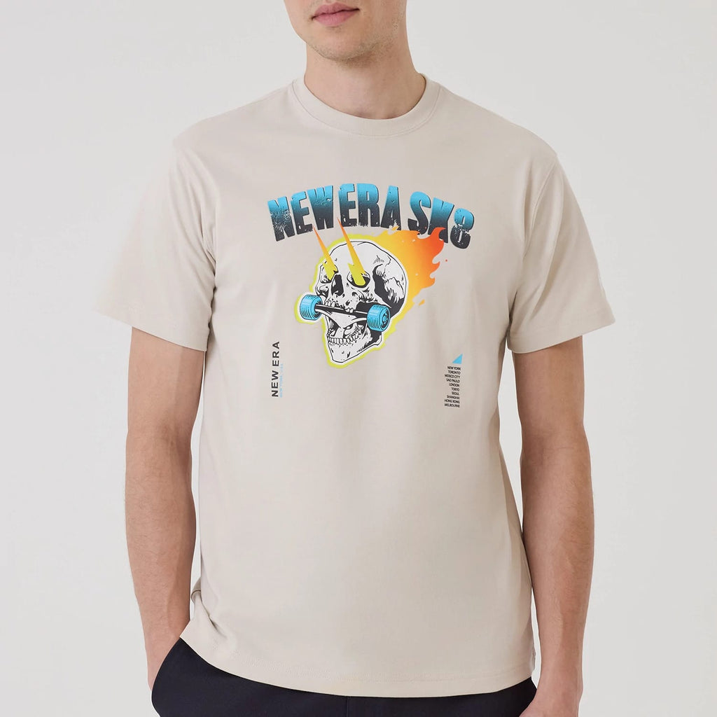 New Era SK8 Graphic Cream T-Shirt-zelvios