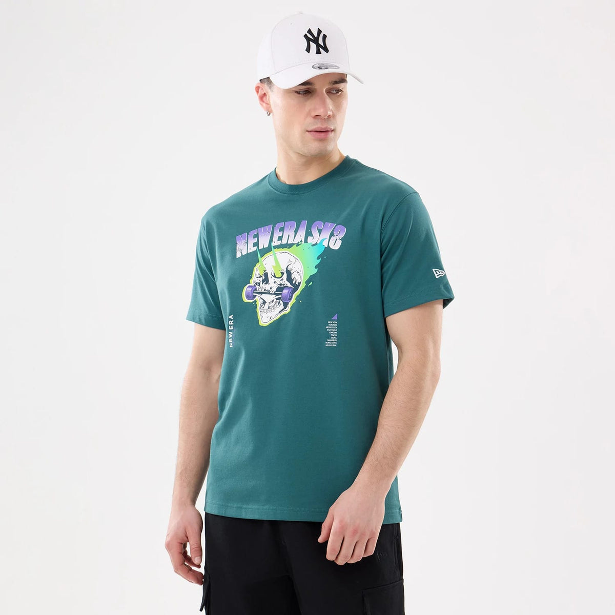 New Era SK8 Graphic Dark Green T-Shirt-zelvios