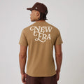New Era Script Graphic Beige T-Shirt-zelvios