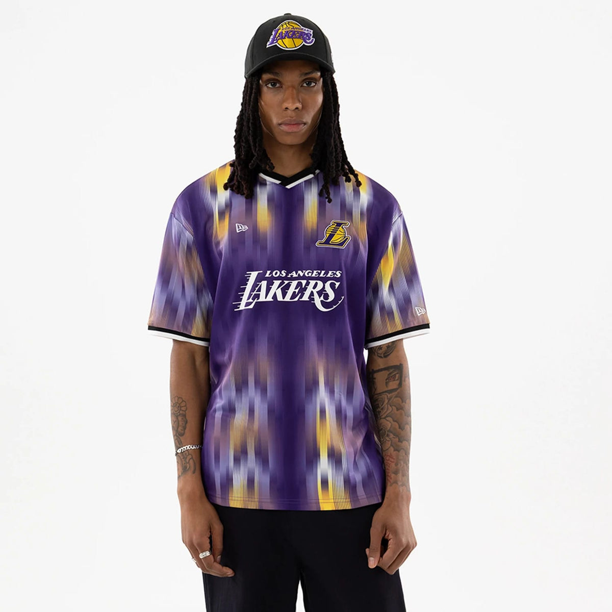 LA Lakers NBA Purple Soccer Jersey-zelvios