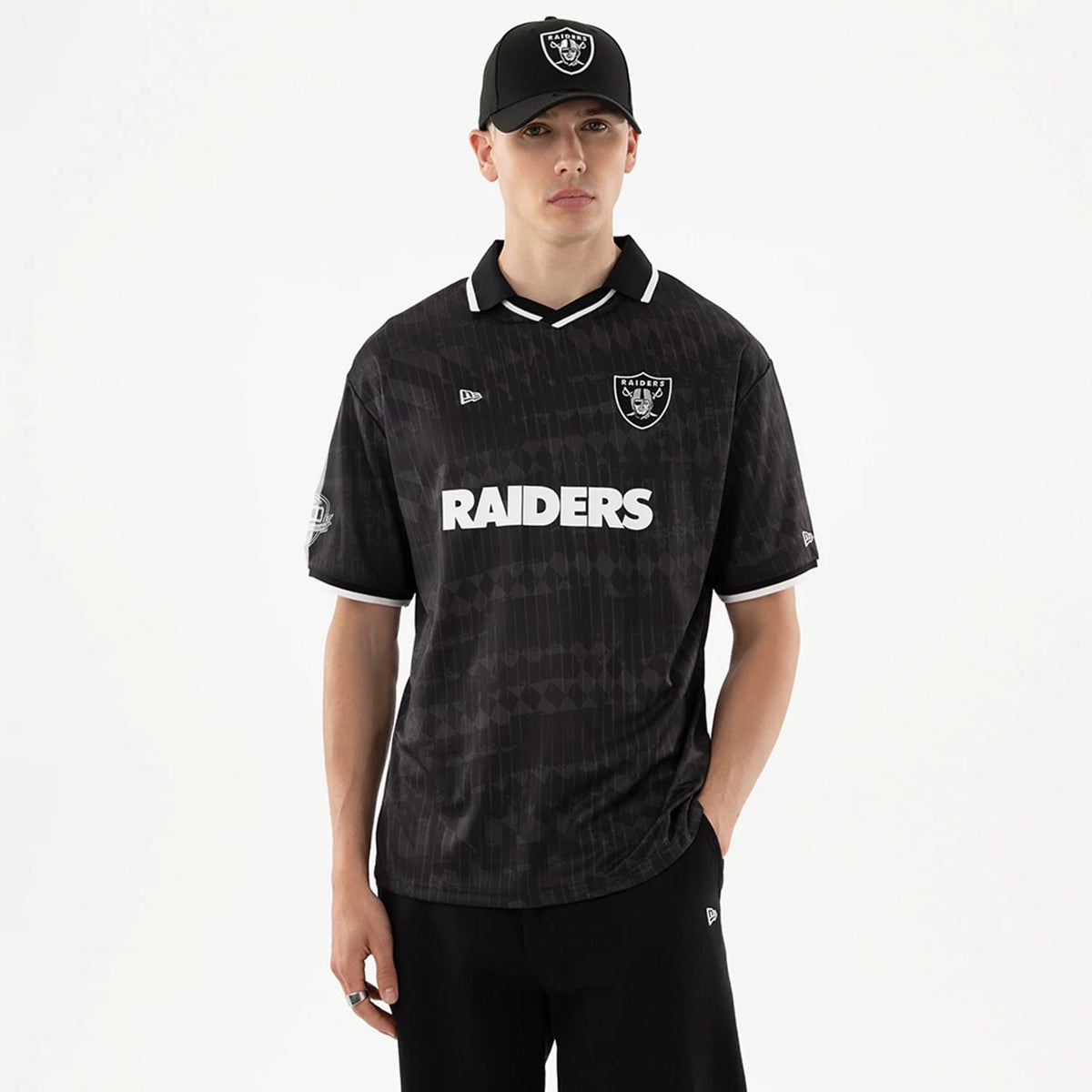 Las Vegas Raiders NFL Black Soccer Jersey-zelvios