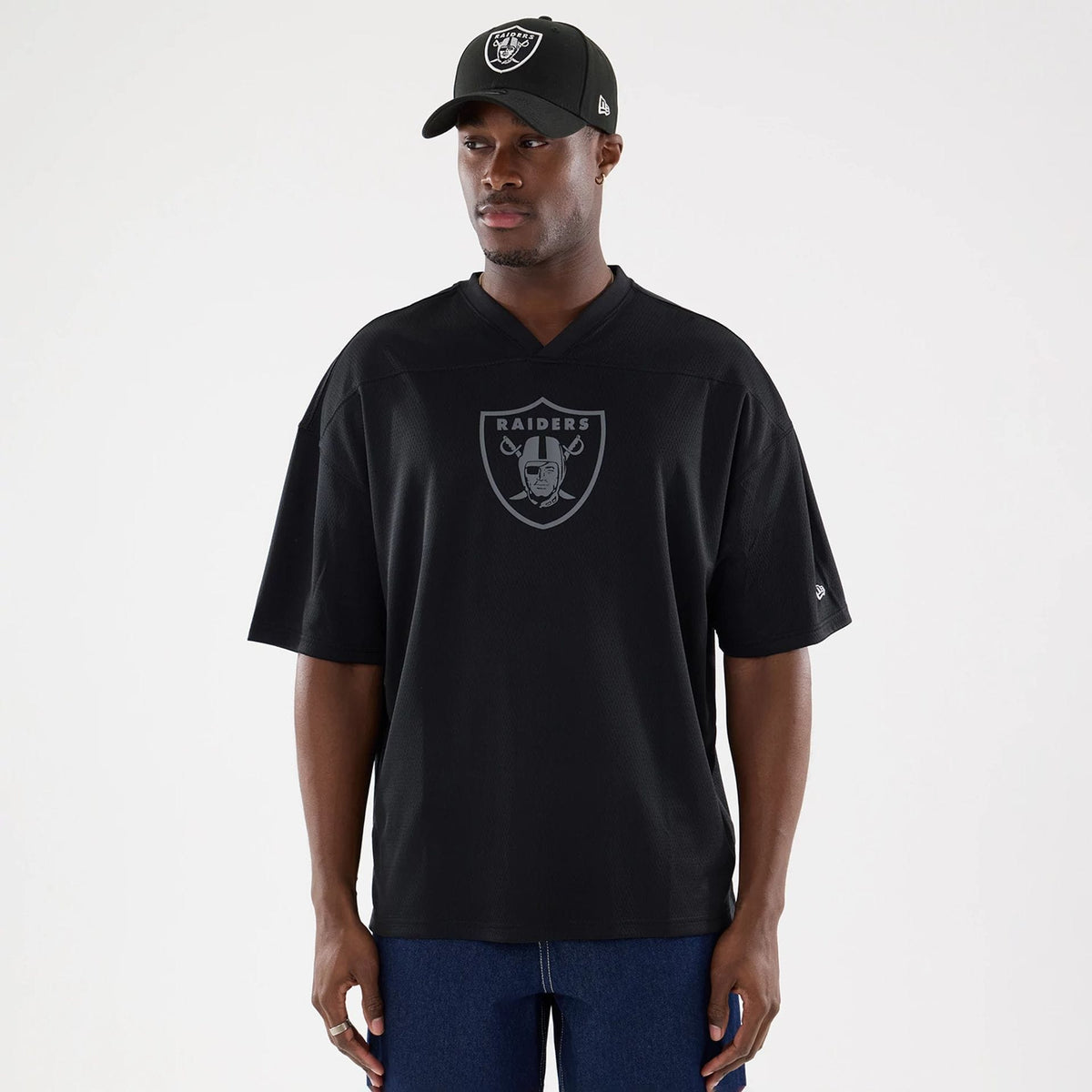 Las Vegas Raiders NFL Raiders Wear Black Mesh Oversized T-Shirt-zelvios