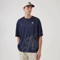 New Era Mix League Blue Oversized Mesh T-Shirt-zelvios