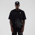 New York Yankees MLB Mix League Black Oversized Mesh T-Shirt-zelvios