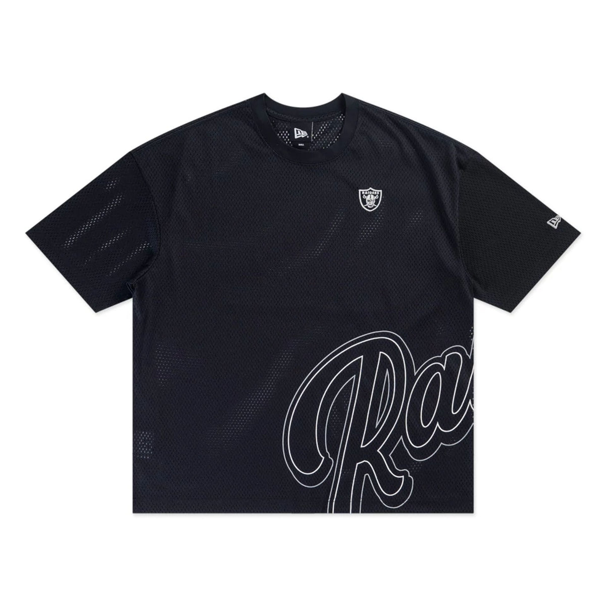 Las Vegas Raiders NFL Mix League Black Oversized Mesh T-Shirt-zelvios