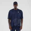 LA Dodgers MLB Mix League Blue Oversized Mesh T-Shirt-zelvios