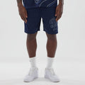 LA Dodgers MLB Mix League Blue Oversized Mesh Shorts-zelvios