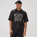 New Era Mesh Football Black Short Sleeve Shirt-zelvios