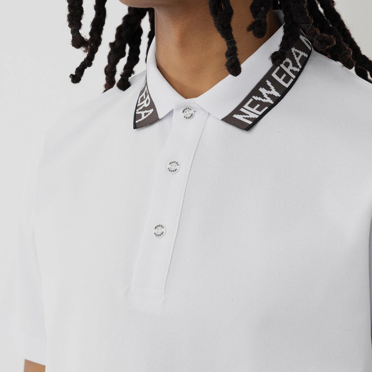 New Era Kanoko White Polo T-Shirt-zelvios