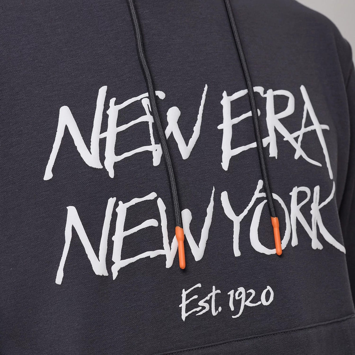New Era New York Dark Grey Oversized Pullover Hoodie-zelvios
