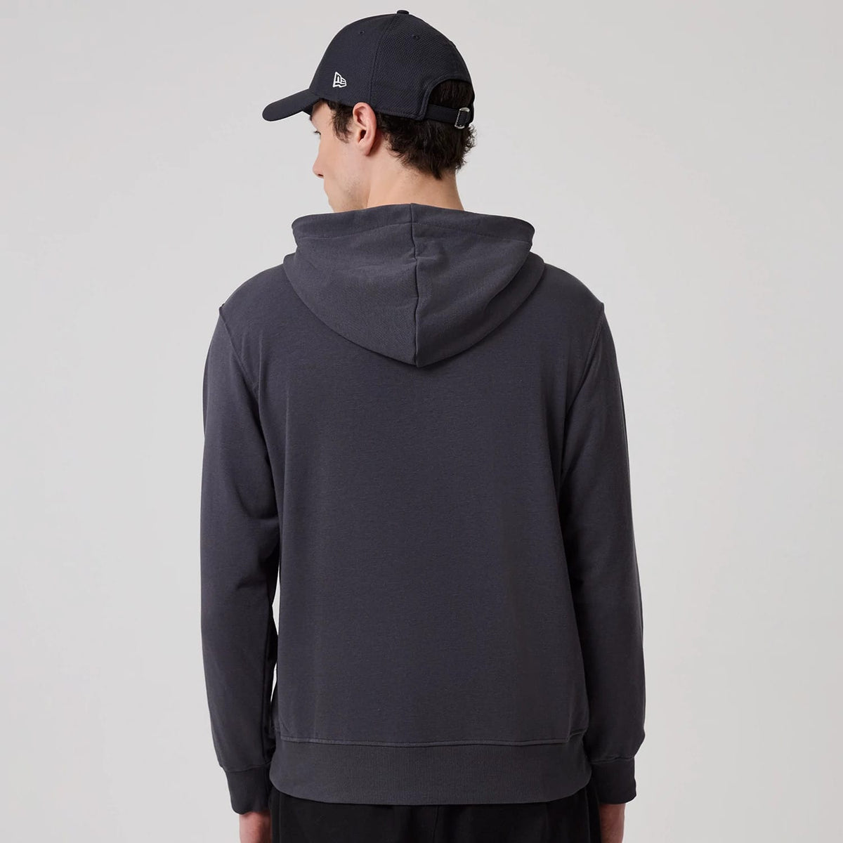 New Era New York Dark Grey Oversized Pullover Hoodie-zelvios