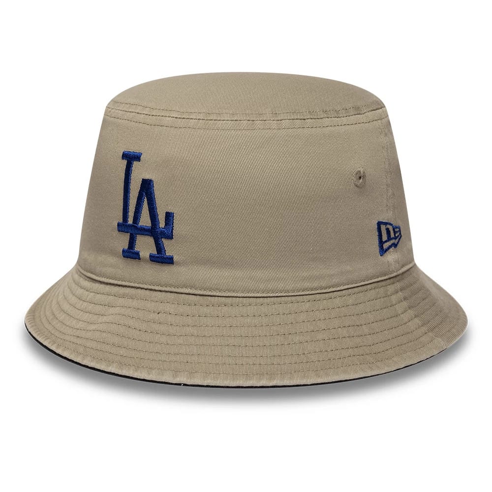 LA Dodgers MLB Black & Beige Reversible Bucket Hat-zelvios