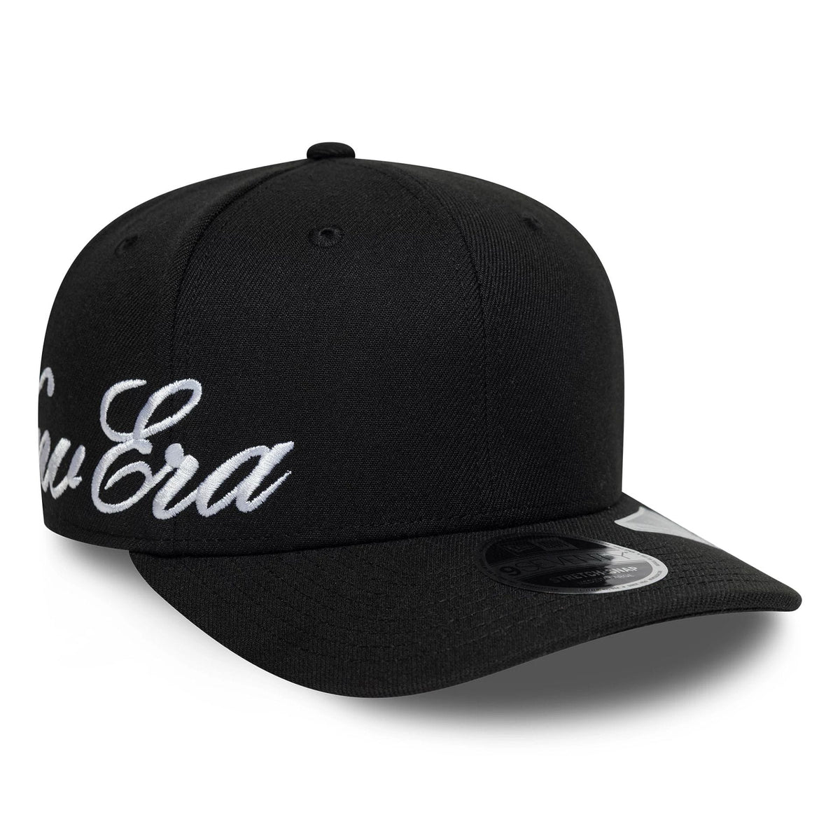 New Era Big Script Black 9SEVENTY Stretch Snap Adjustable Cap-zelvios