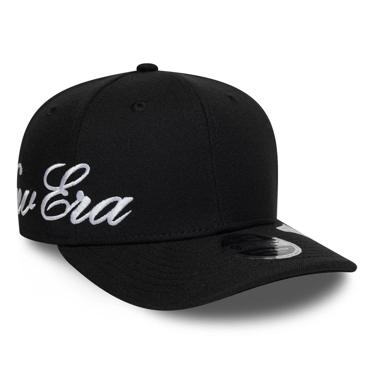 New Era Big Script Black 9FIFTY Stretch Snap Adjustable Cap-zelvios
