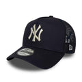 New York Yankees MLB Mesh Navy 9FORTY A-Frame Trucker Adjustable Cap-zelvios