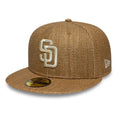 San Diego Padres MLB Straw Dark Beige 59FIFTY Fitted Cap-zelvios