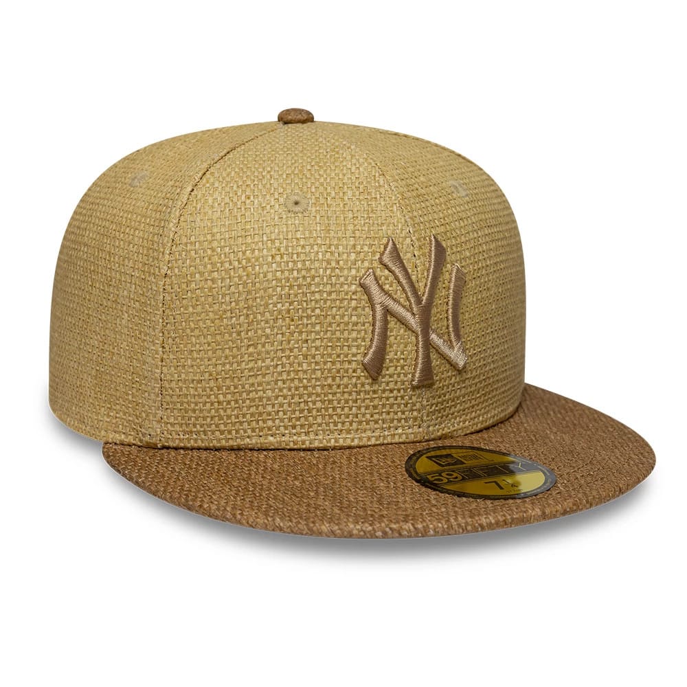 New York Yankees MLB Straw Beige 59FIFTY Fitted Cap-zelvios