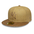 New York Yankees MLB Straw Beige 59FIFTY Fitted Cap-zelvios