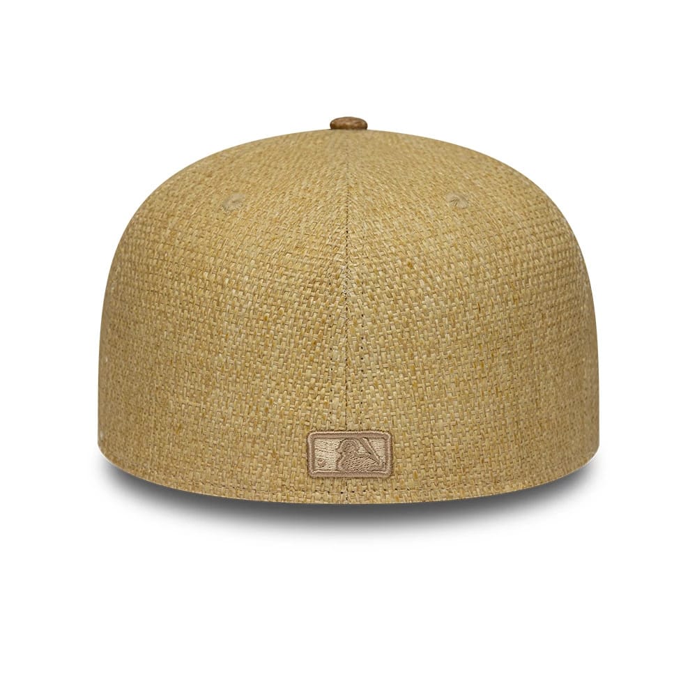 New York Yankees MLB Straw Beige 59FIFTY Fitted Cap-zelvios