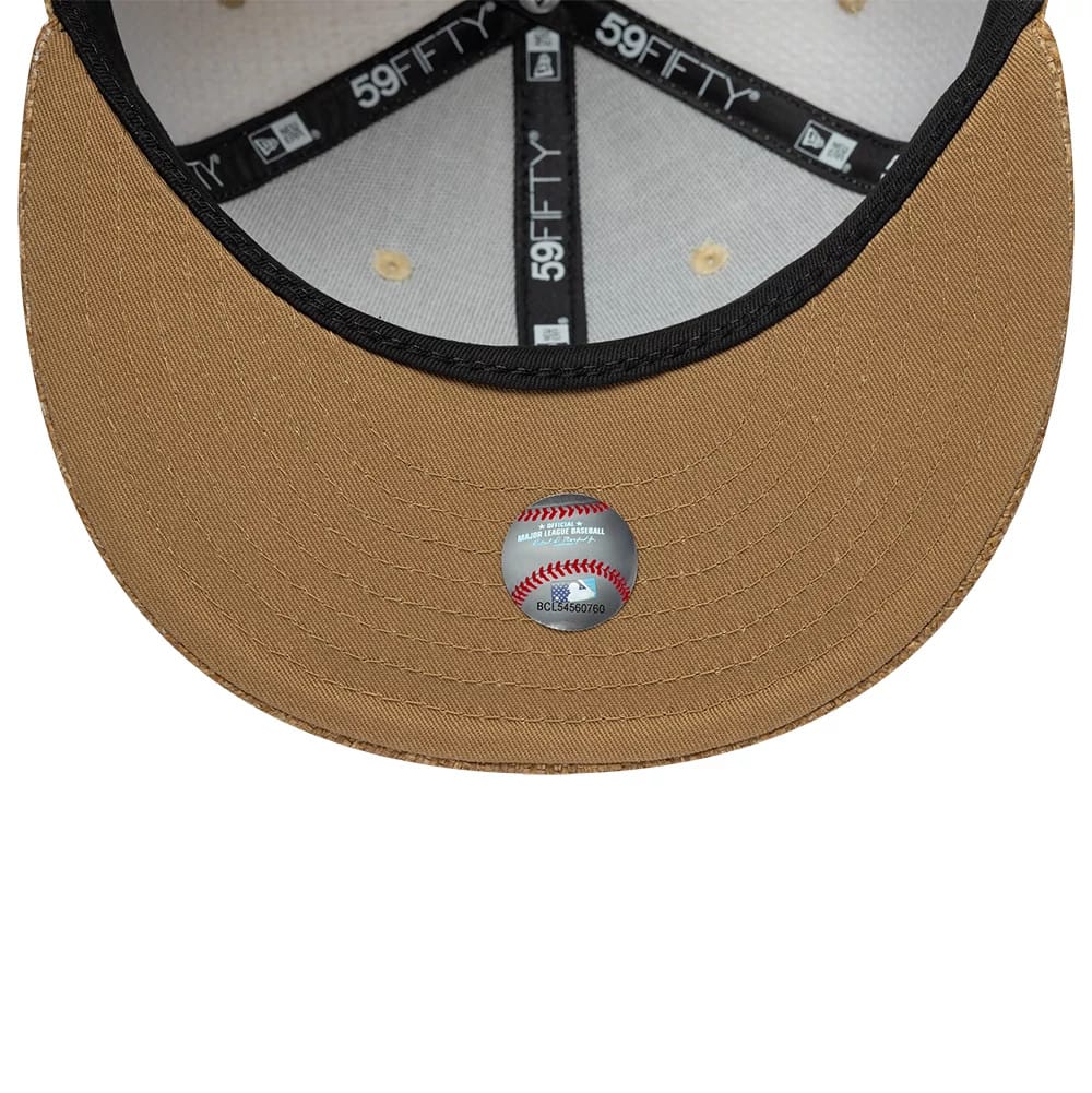 New York Yankees MLB Straw Beige 59FIFTY Fitted Cap-zelvios