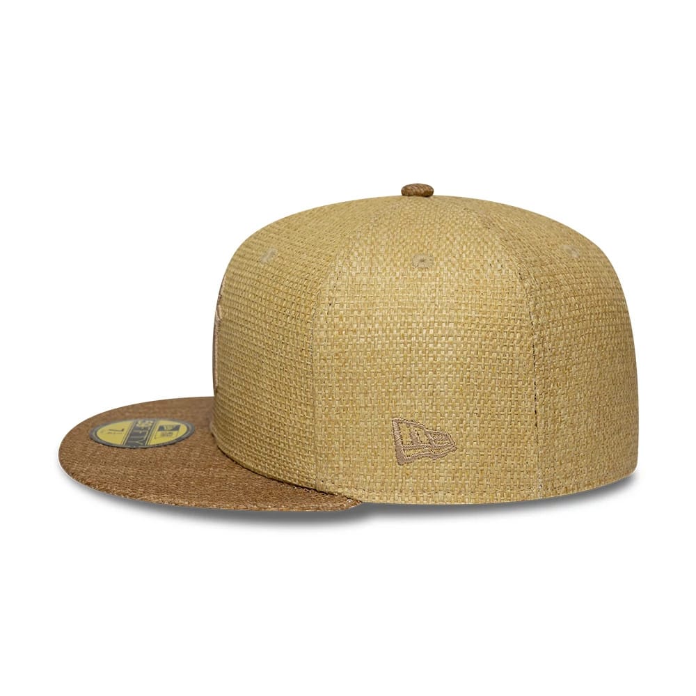 New York Yankees MLB Straw Beige 59FIFTY Fitted Cap-zelvios
