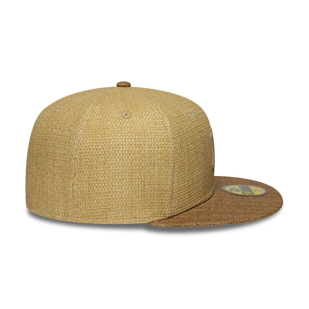 New York Yankees MLB Straw Beige 59FIFTY Fitted Cap-zelvios