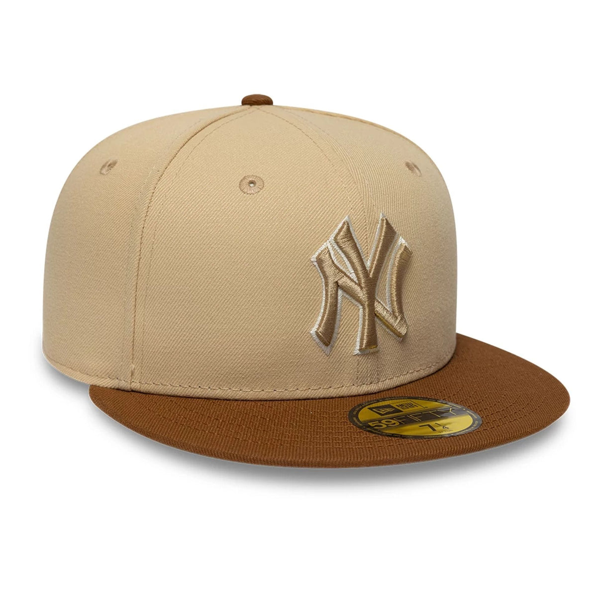 New York Yankees MLB Mocha Mousse Light Beige 59FIFTY Fitted Cap-zelvios