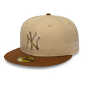 New York Yankees MLB Mocha Mousse Light Beige 59FIFTY Fitted Cap-zelvios