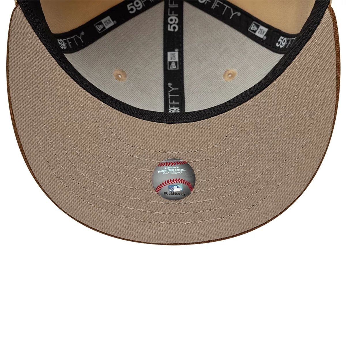 New York Yankees MLB Mocha Mousse Light Beige 59FIFTY Fitted Cap-zelvios