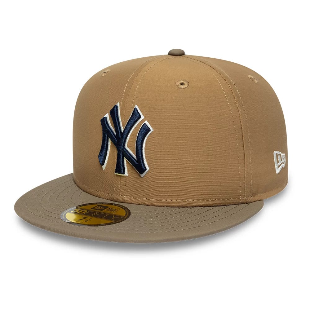 New York Yankees MLB Gros Grain Beige 59FIFTY Fitted Cap-zelvios