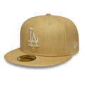 LA Dodgers MLB Straw Beige 59FIFTY Fitted Cap-zelvios