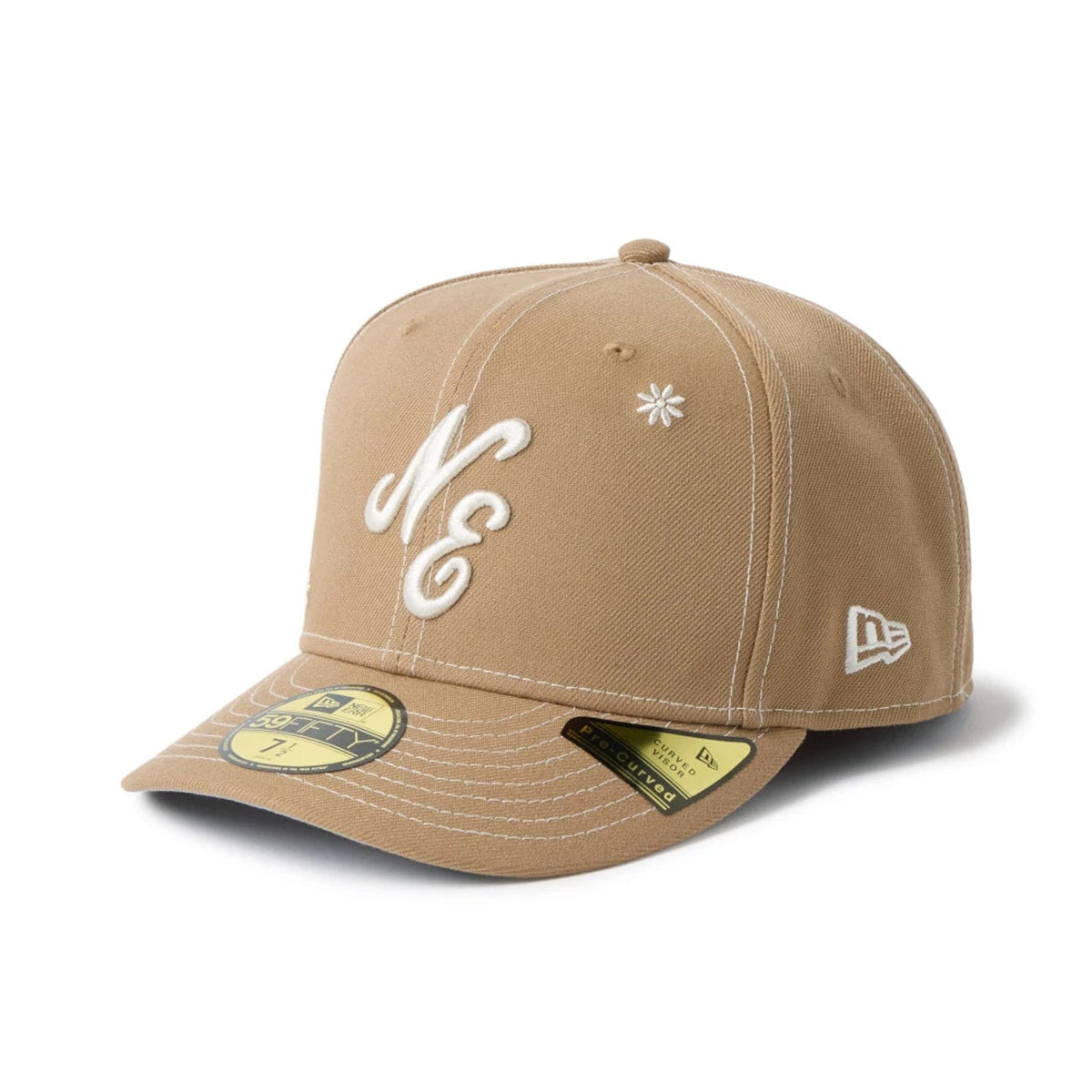 New Era Floral Beige 59FIFTY Fitted Cap-zelvios
