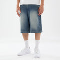 New Era Washed Blue Bermuda Shorts-zelvios
