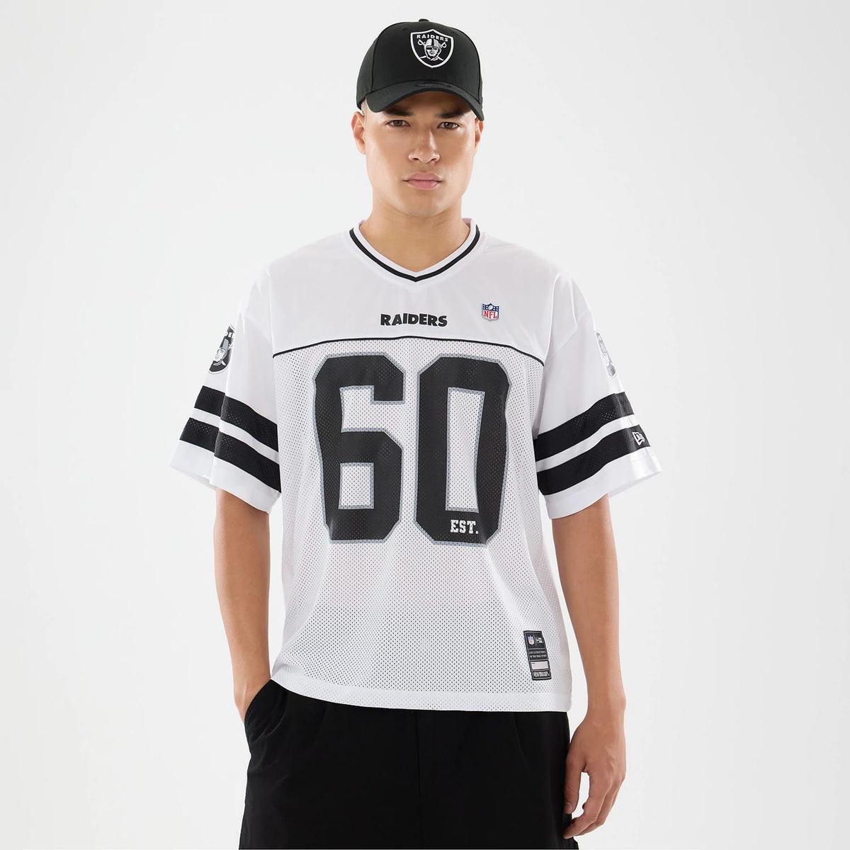 Las Vegas Raiders NFL White Mesh Jersey-zelvios