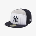 New York Yankees MLB 59FIFTY Day Navy Split Panel 59FIFTY Fitted Cap-zelvios