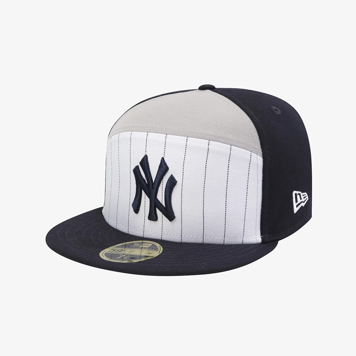 New York Yankees MLB 59FIFTY Day Navy Split Panel 59FIFTY Fitted Cap-zelvios
