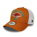 New Era Fishing Orange 9FORTY A-Frame Trucker Adjustable Cap-zelvios