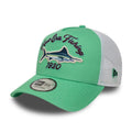 New Era Fishing Open Green 9FORTY A-Frame Trucker Adjustable Cap-zelvios