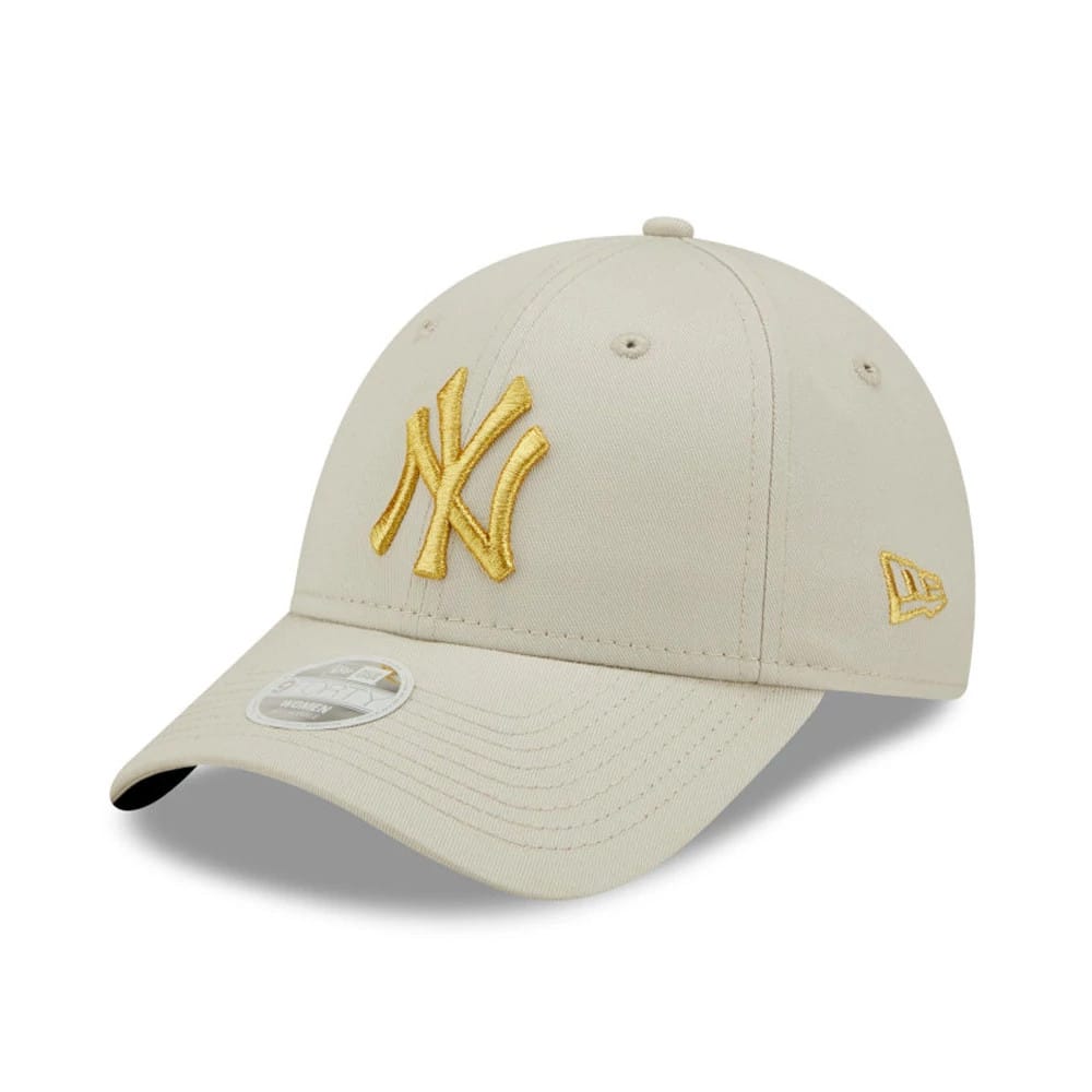 New York Yankees Womens Metallic Logo Cream 9FORTY Adjustable Cap-zelvios