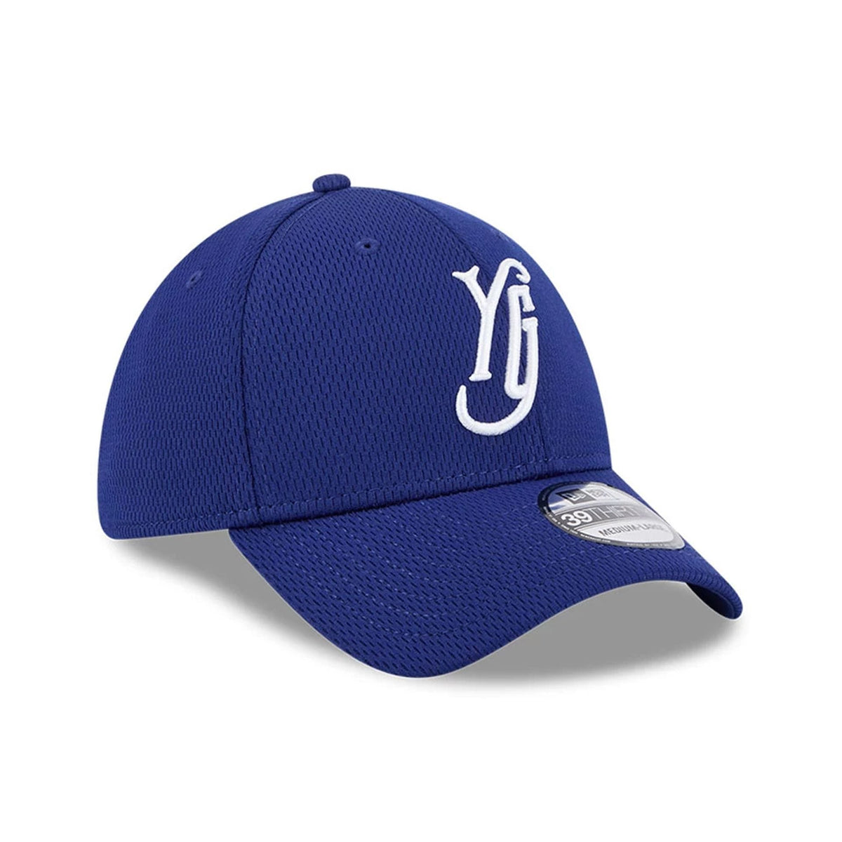 Yard Goats MiLB Batting Practice Dark Blue 39THIRTY Stretch Fit Cap-zelvios