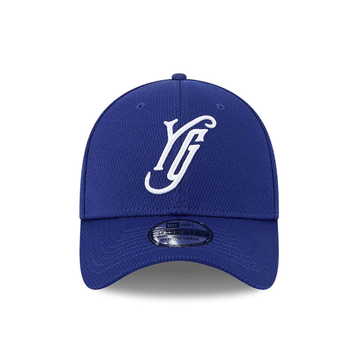 Yard Goats MiLB Batting Practice Dark Blue 39THIRTY Stretch Fit Cap-zelvios