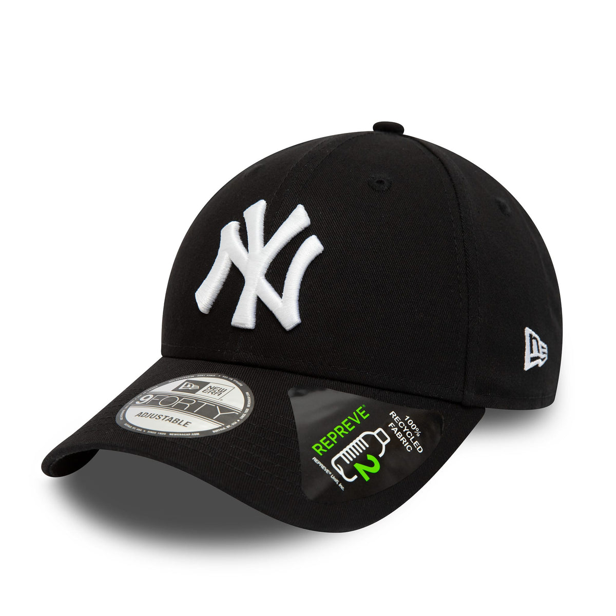 New York Yankees Repreve League Essential Black 9FORTY Adjustable Cap-zelvios